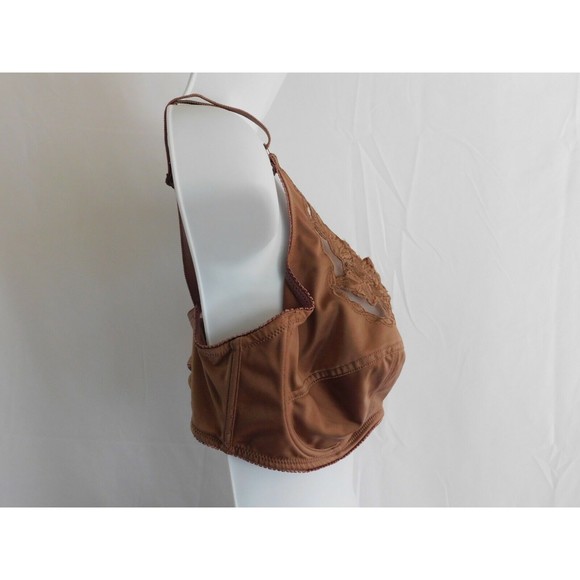 Delta Burke Taupe Bra 38DD Satin Unlined Underwire Bra Size 38DD - Picture 4 of 7